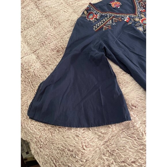 Johnny Was Navy Embroidered Blouse - Picture 4 of 16
